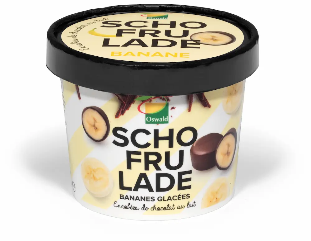 schofrulade bananes enrobées de chocolat au lait