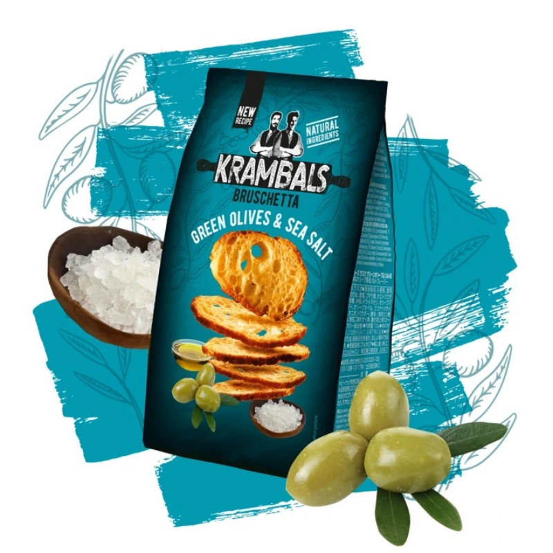 Bruschetta Olives Vertes et Sel de Mer